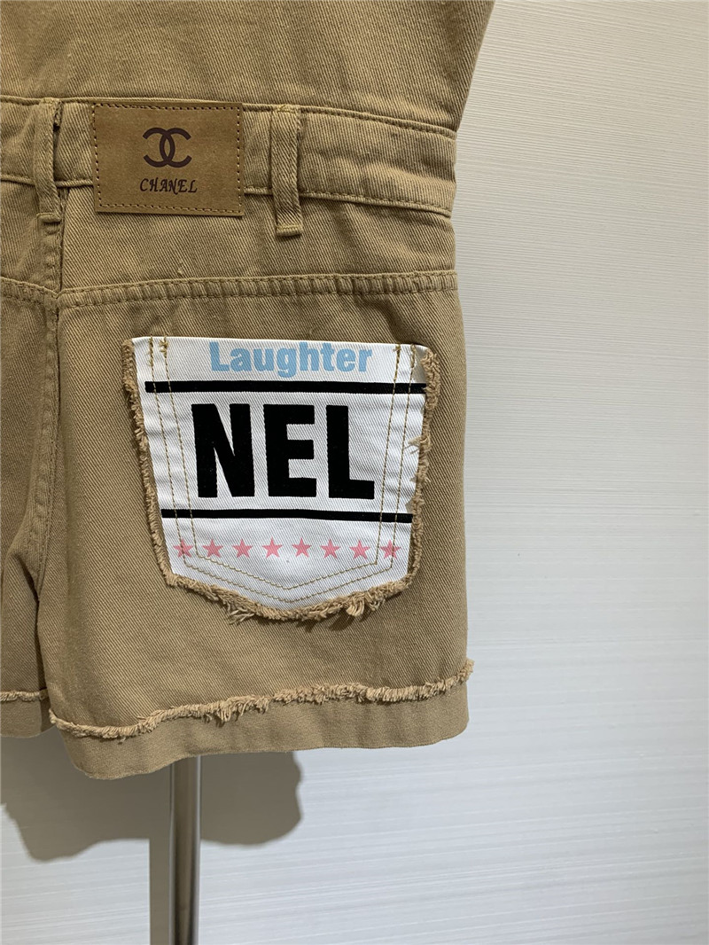 Ch**el work overalls denim shorts replica d&g clothing
