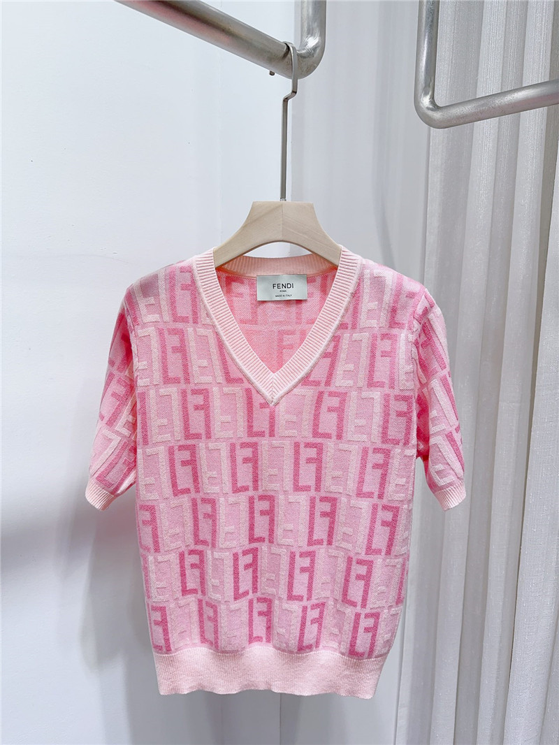 F**di short-sleeved knitted top replica clothes
