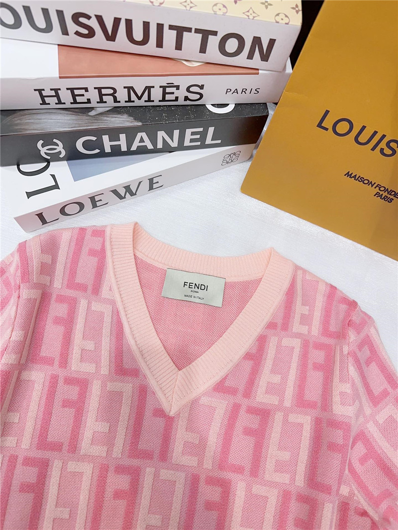 F**di short-sleeved knitted top replica clothes