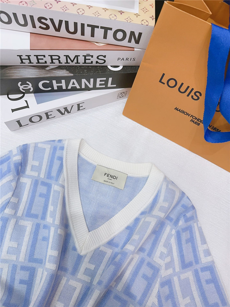 F**di short-sleeved knitted top replica clothes