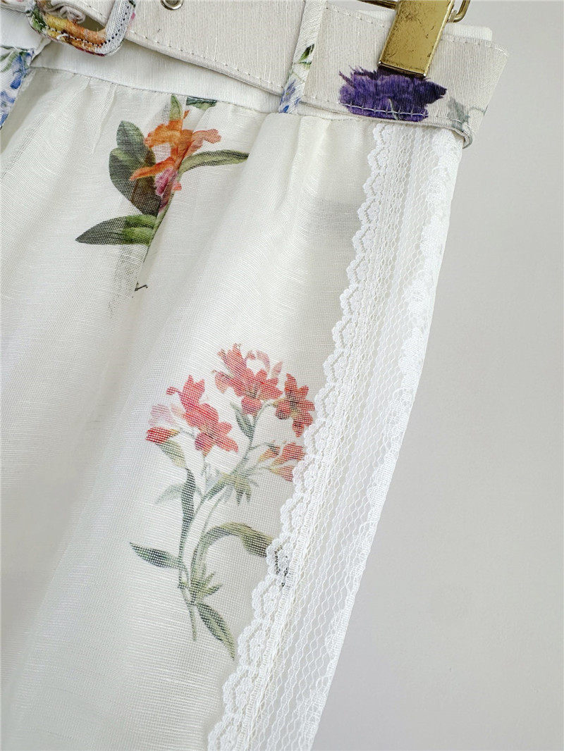 zimm lace detail flared high waist trousers replica d&g clothing