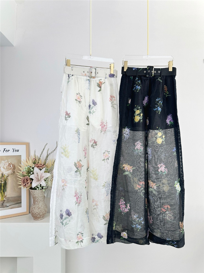 zimm lace detail flared high waist trousers replica d&g clothing