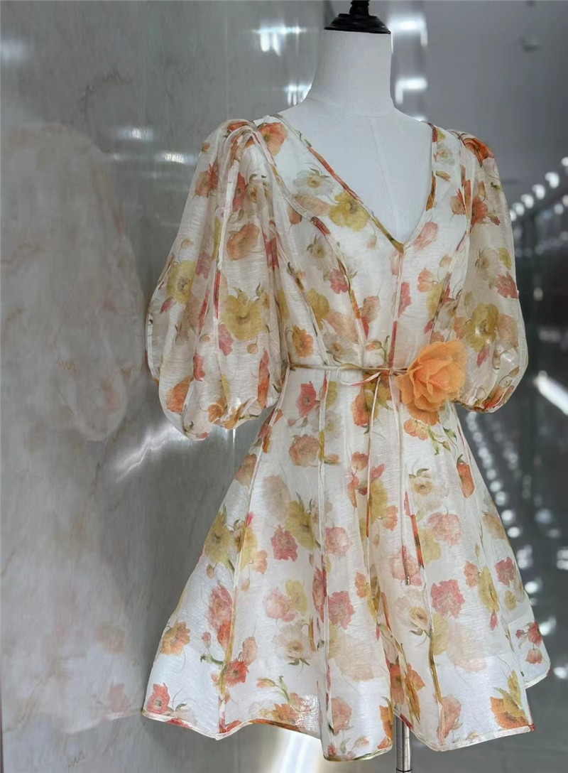 zimm puff short sleeve V-neck dress replica clothing sites