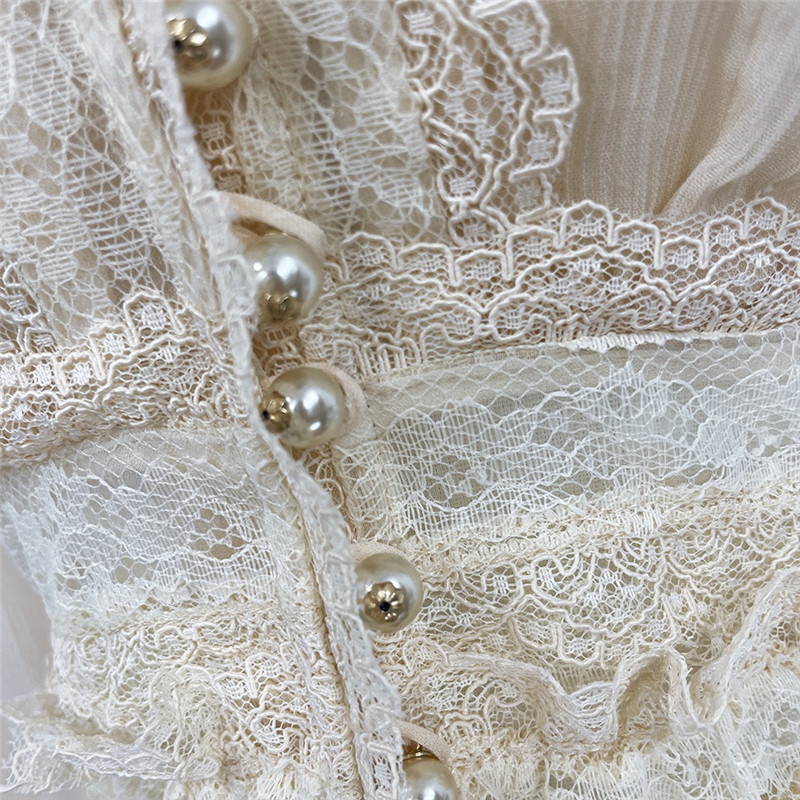 zimm rayon patchwork lace top replica clothing