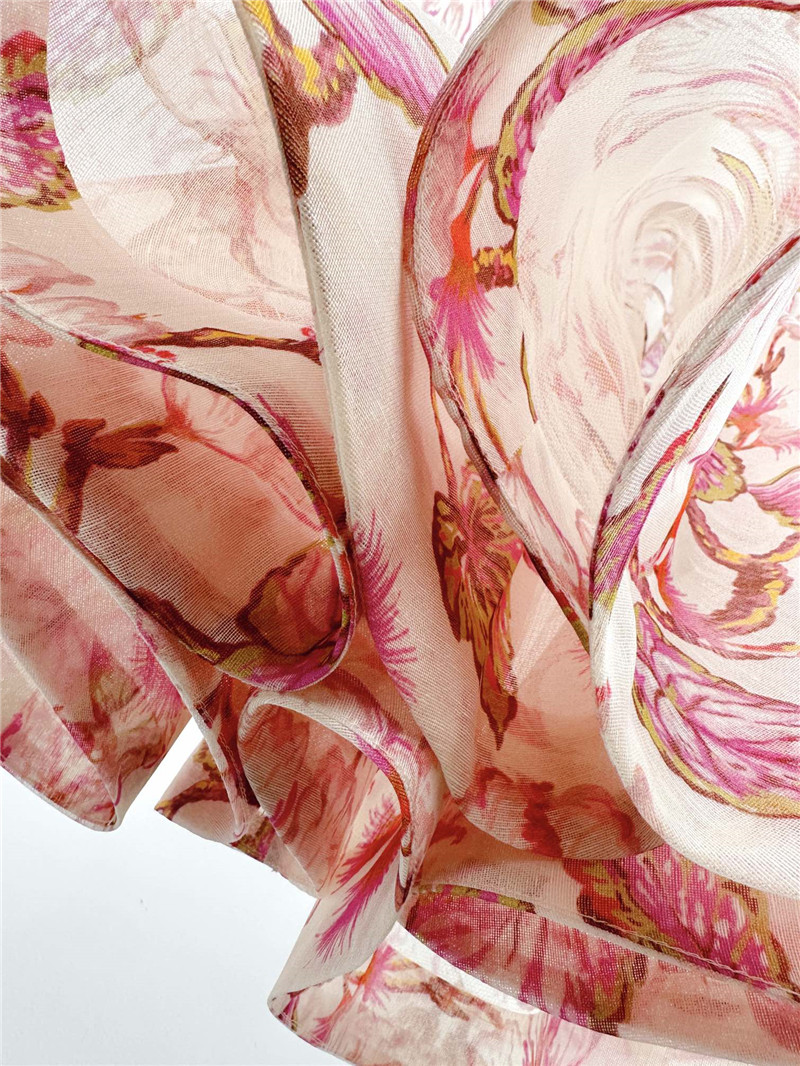 zimm floral pattern long sleeve mini dress replica clothing