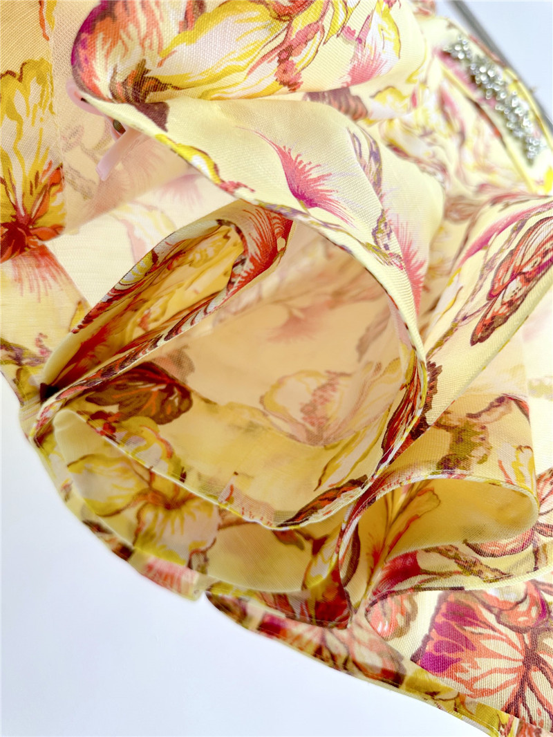 zimm floral pattern long sleeve mini dress replica clothing