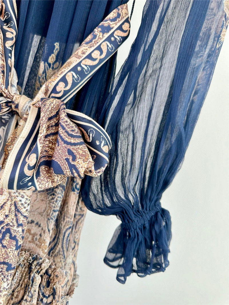 zimm high neck long sleeve midi dress replica designer clothes