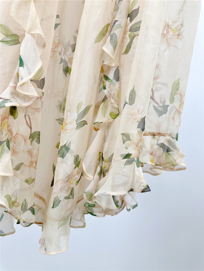 zimm ruffled collared long-sleeved midi dress replica clothing