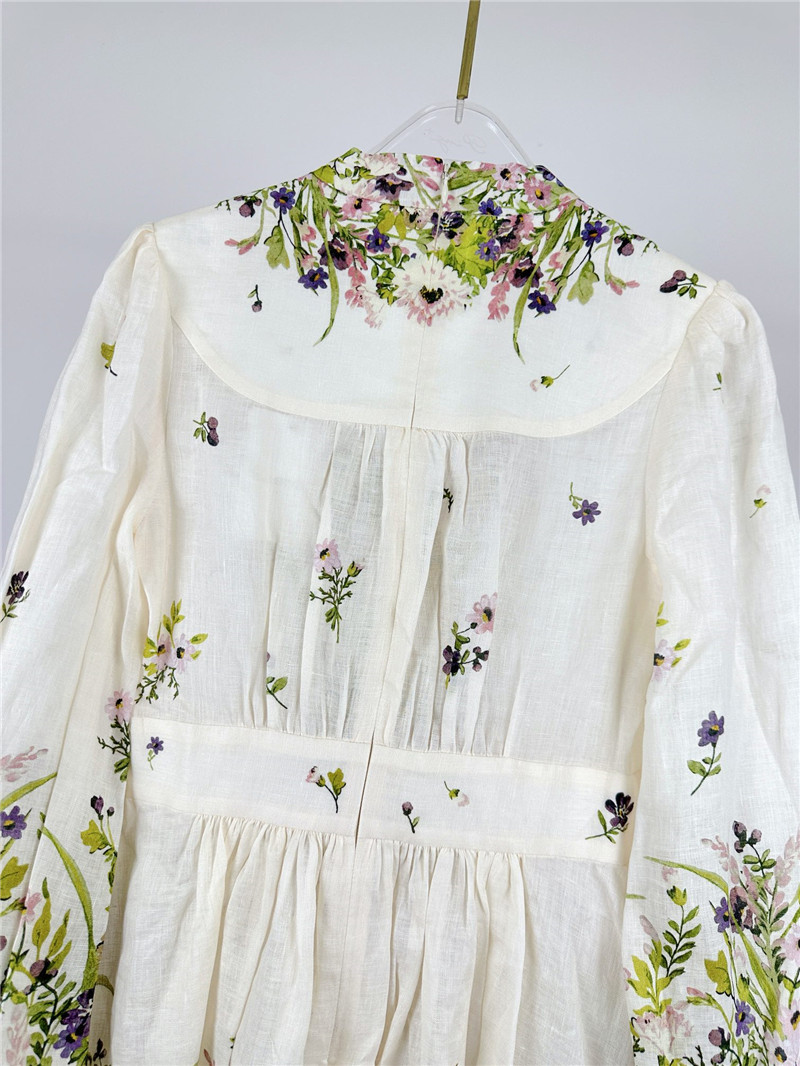 zimm deep V neck lantern sleeve mini dress replica clothing sites