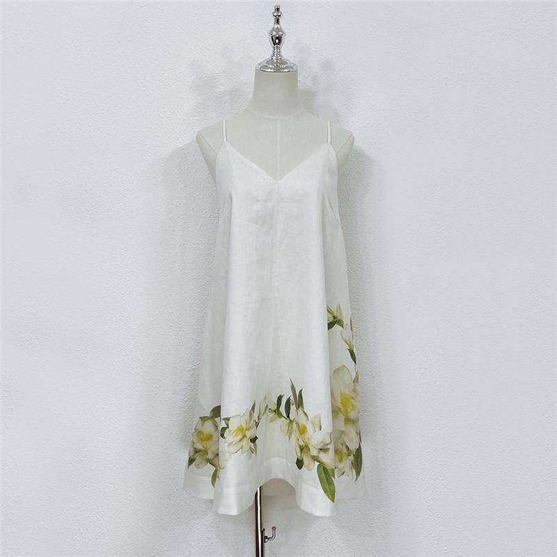 zimm linen printed camisole dress replica designer clothes