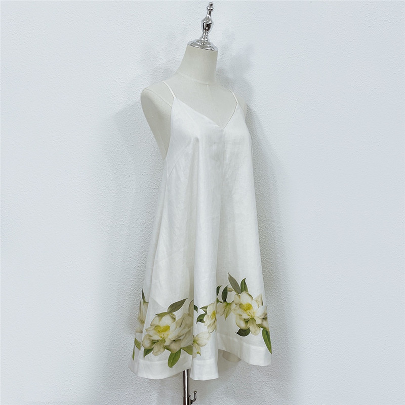 zimm linen printed camisole dress replica designer clothes