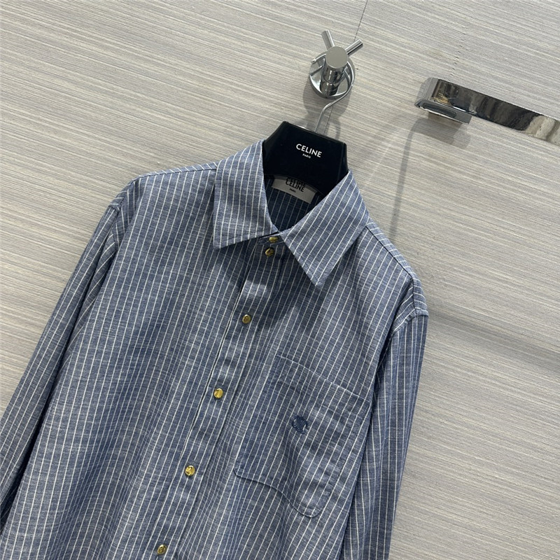 Ce1i*e denim cotton striped shirt replica d&g clothing