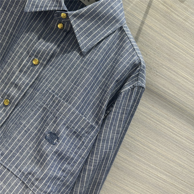 Ce1i*e denim cotton striped shirt replica d&g clothing