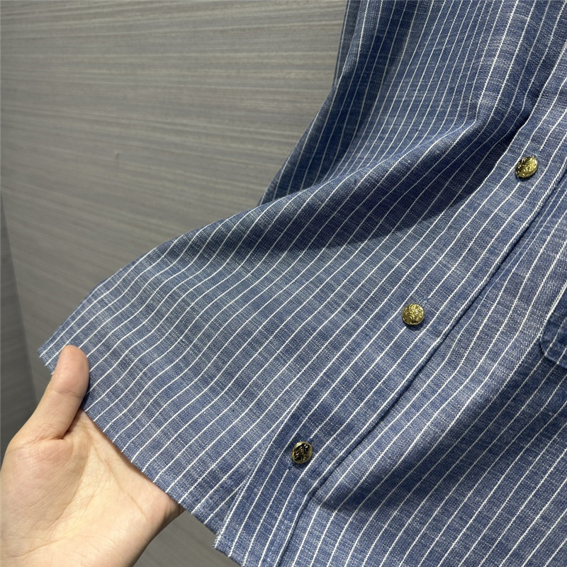 Ce1i*e denim cotton striped shirt replica d&g clothing