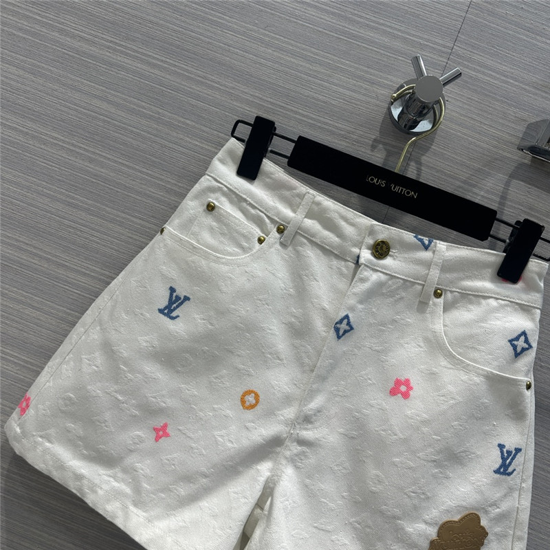 l0vis Vvtt0n lv white denim shorts replicas clothes