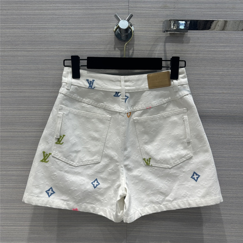 l0vis Vvtt0n lv white denim shorts replicas clothes