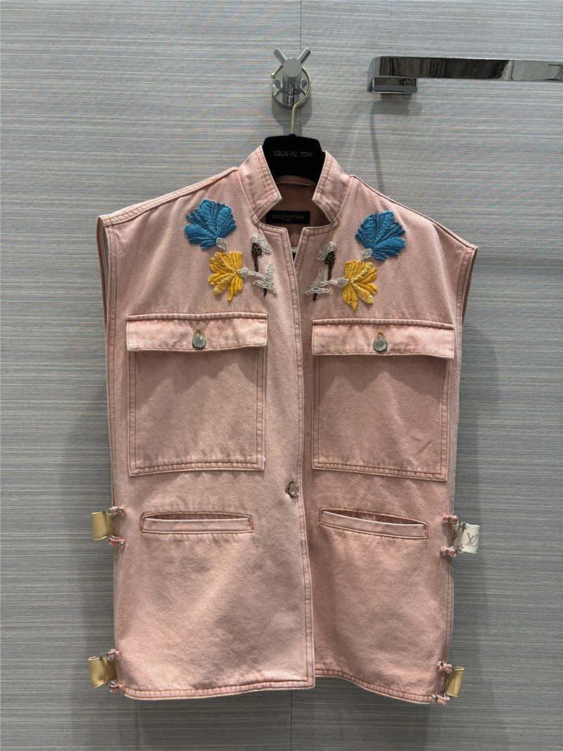 louis vuitton LV denim work vest jacket replica d&g clothing