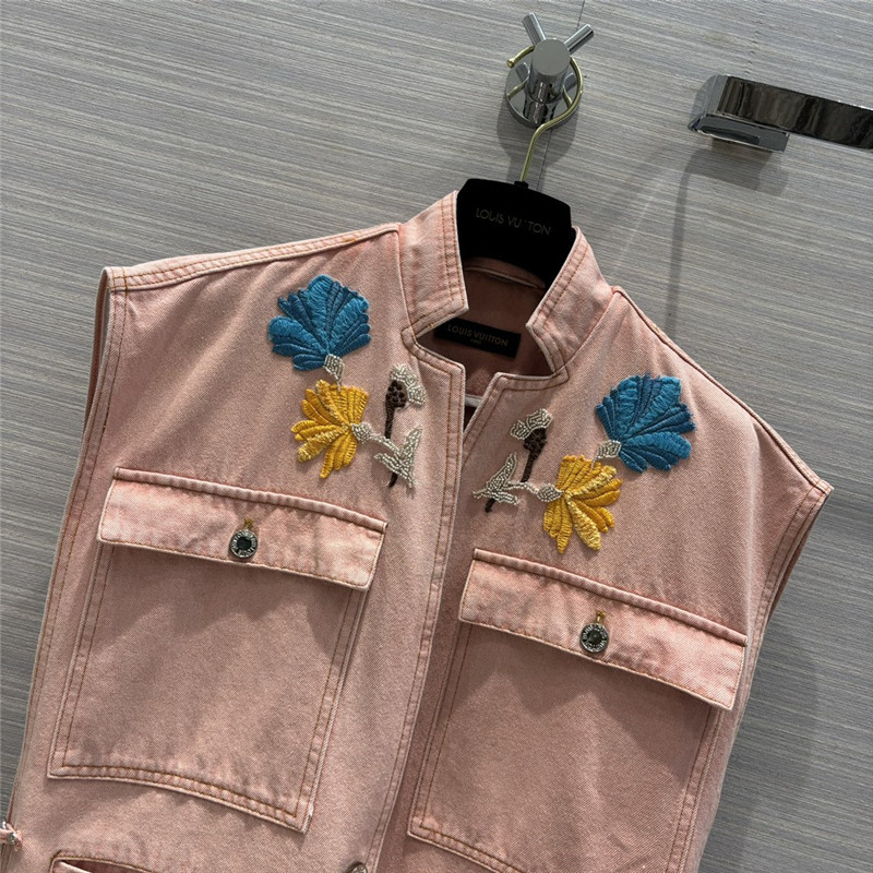 louis vuitton LV denim work vest jacket replica d&g clothing