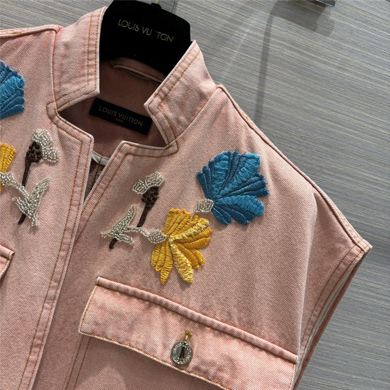 louis vuitton LV denim work vest jacket replica d&g clothing