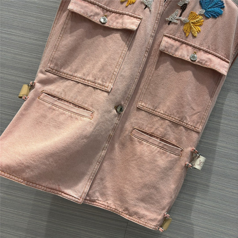 louis vuitton LV denim work vest jacket replica d&g clothing