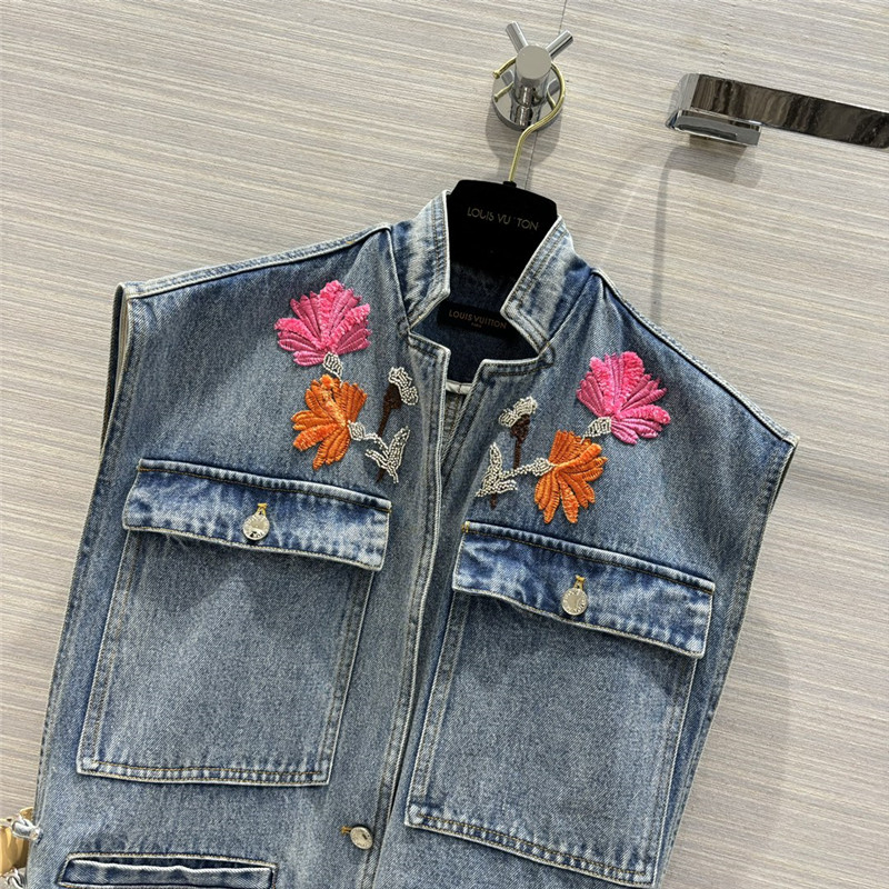 louis vuitton LV denim work vest jacket replica d&g clothing