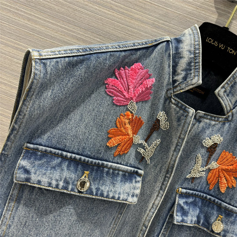 louis vuitton LV denim work vest jacket replica d&g clothing