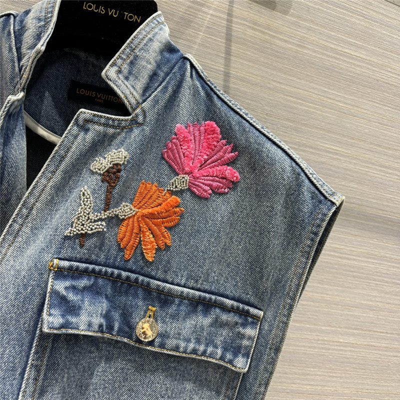 louis vuitton LV denim work vest jacket replica d&g clothing