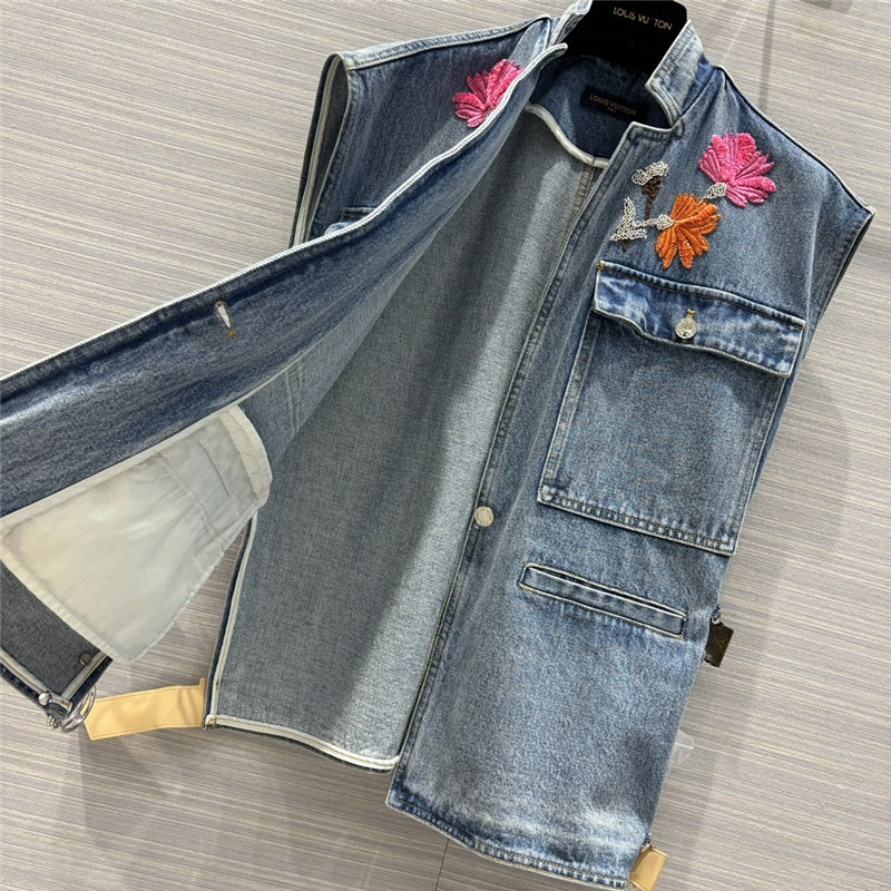 louis vuitton LV denim work vest jacket replica d&g clothing