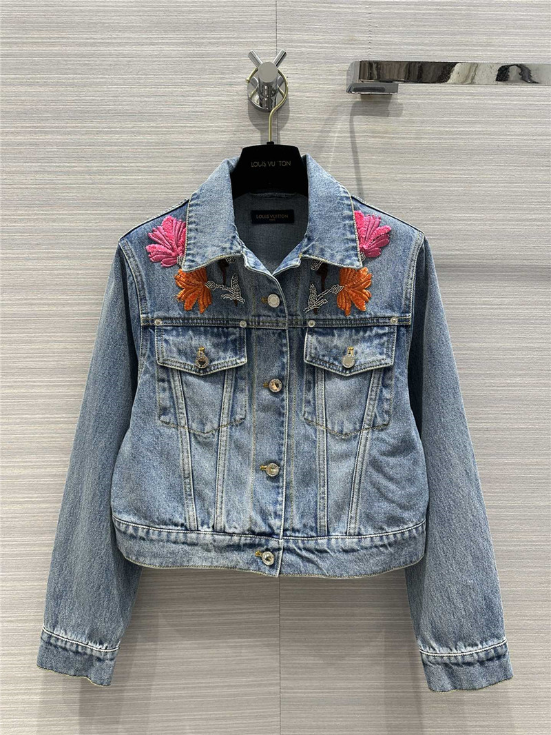 louis vuitton LV denim jacket short coat replica clothing