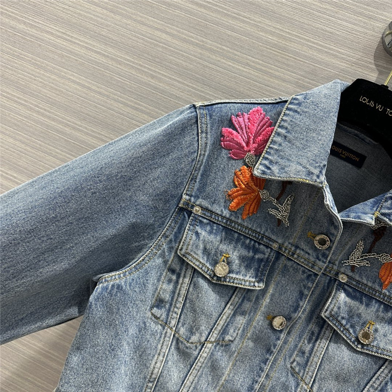louis vuitton LV denim jacket short coat replica clothing