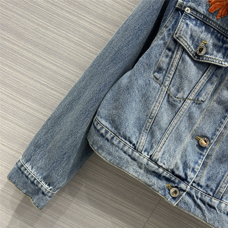louis vuitton LV denim jacket short coat replica clothing
