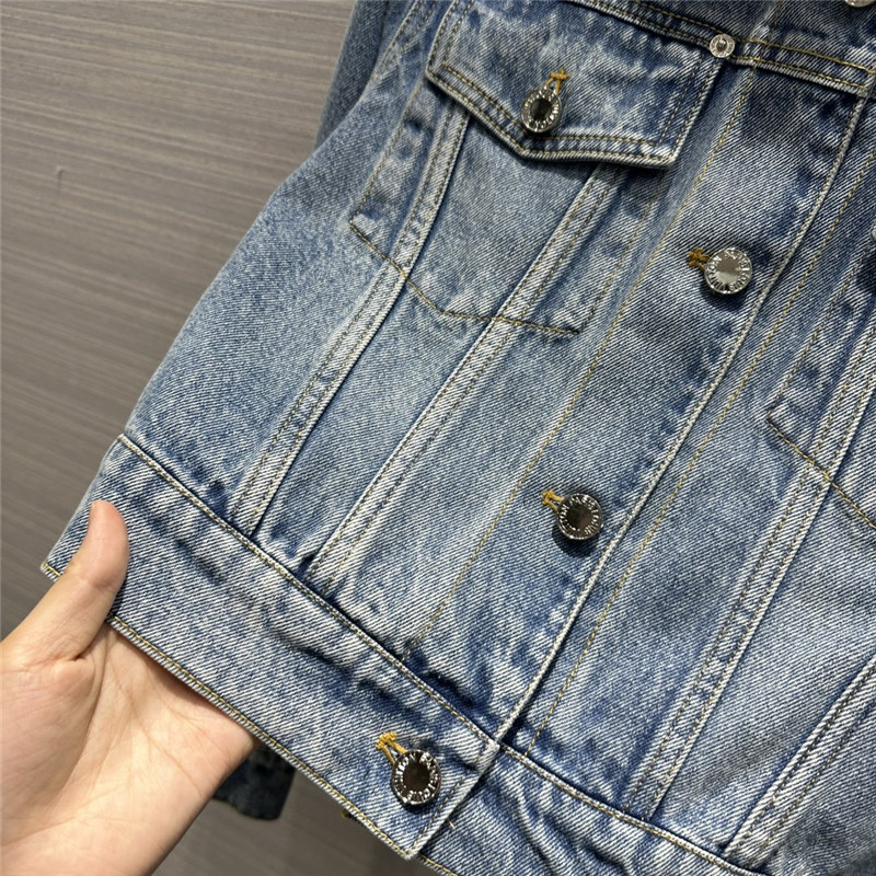 louis vuitton LV denim jacket short coat replica clothing
