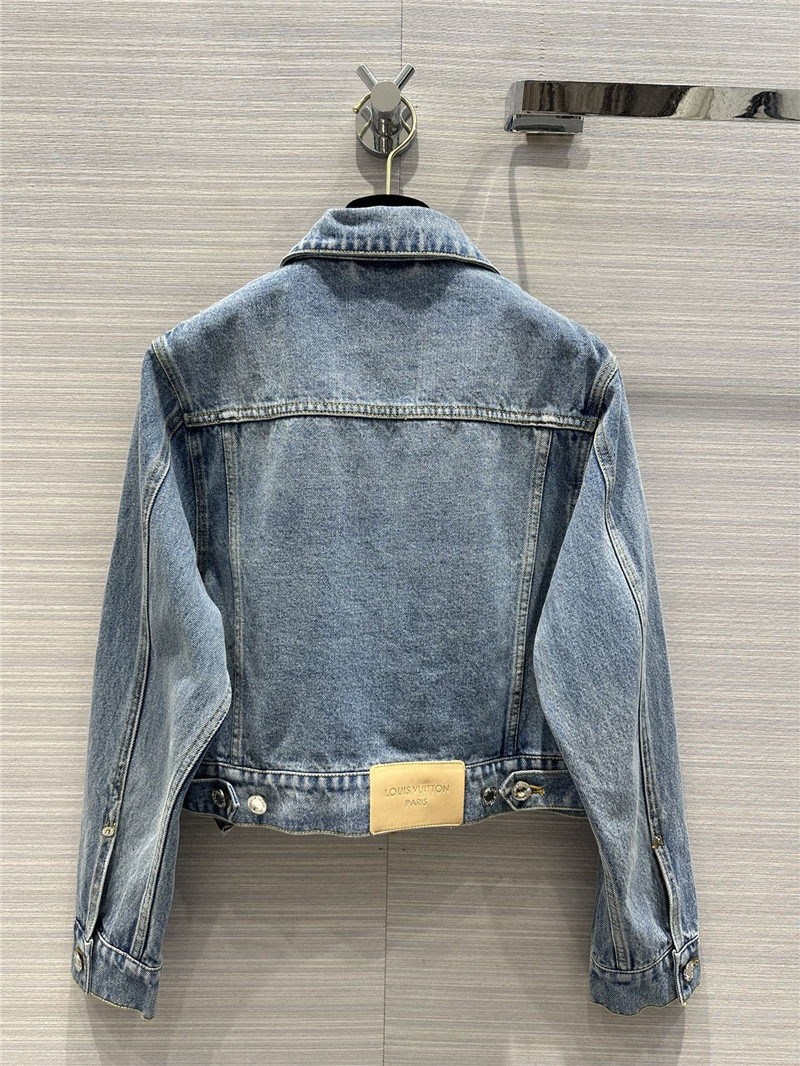 louis vuitton LV denim jacket short coat replica clothing