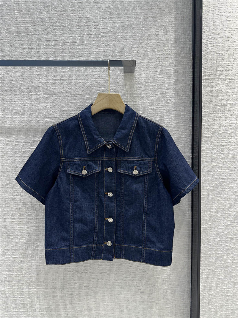 D10r denim short sleeve jacket replica d&g clothing