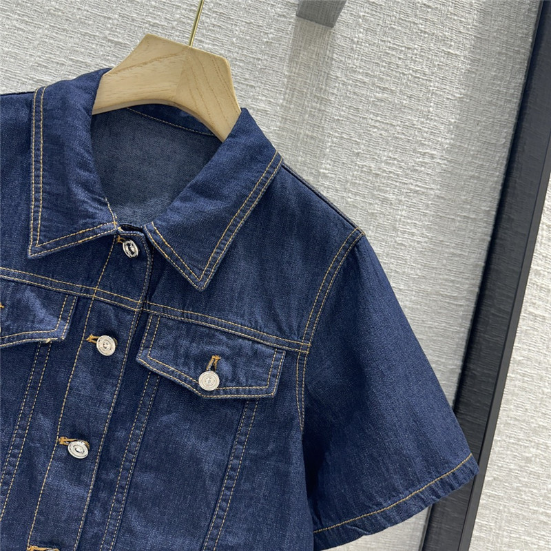 D10r denim short sleeve jacket replica d&g clothing