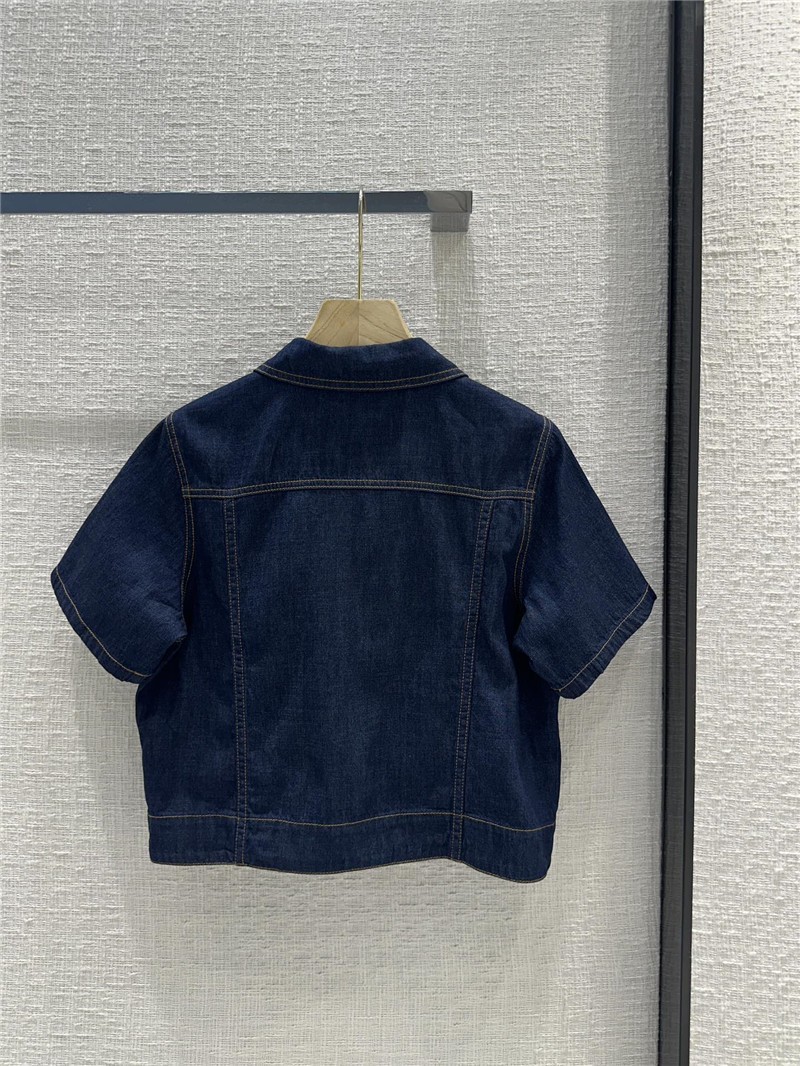 D10r denim short sleeve jacket replica d&g clothing