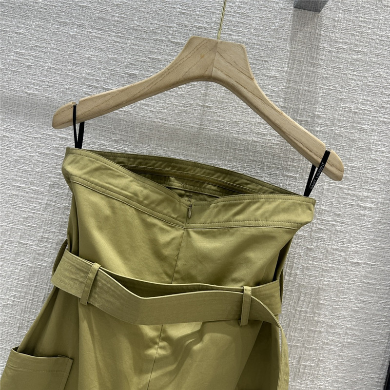 Y51 workwear style tube top jumpsuit replica clothing