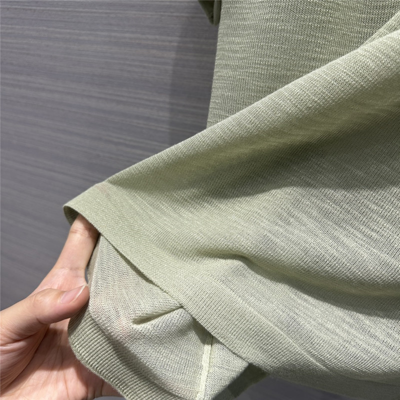 BC linen yarn V-neck top cheap replica designer clothes