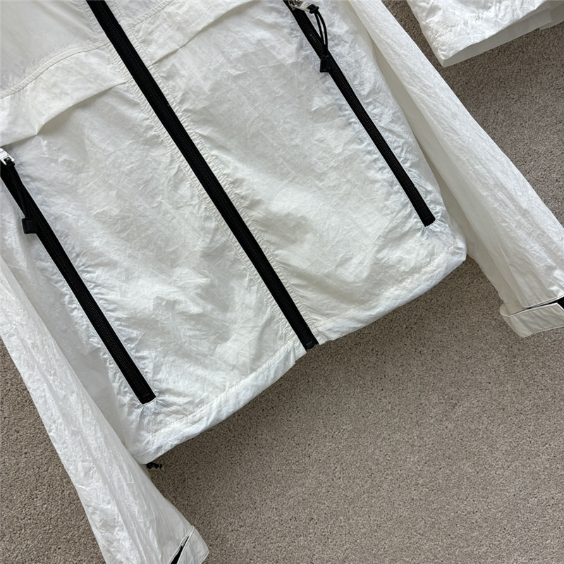 Pra*a contrast color sun protection casual suit replica clothing