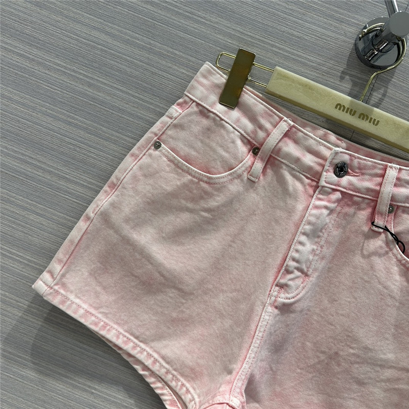 M1um1u straight denim shorts replica designer clothes