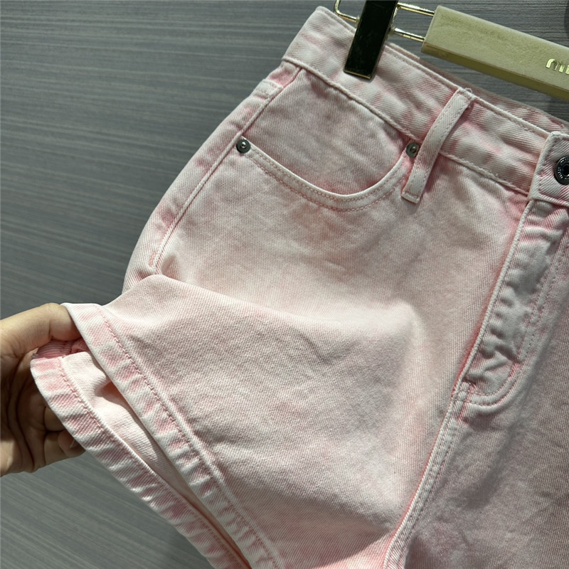 M1um1u straight denim shorts replica designer clothes