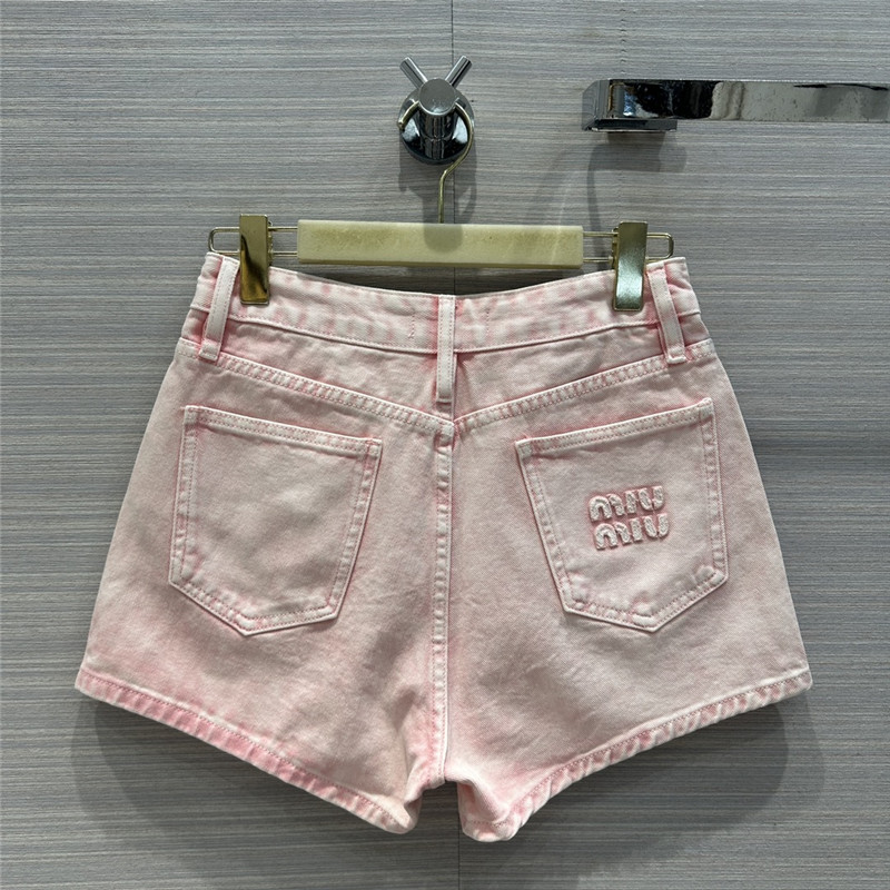 M1um1u straight denim shorts replica designer clothes