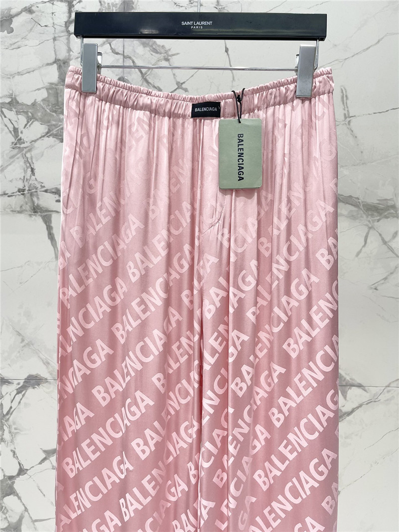 Ba1en*iaga pink silk trousers