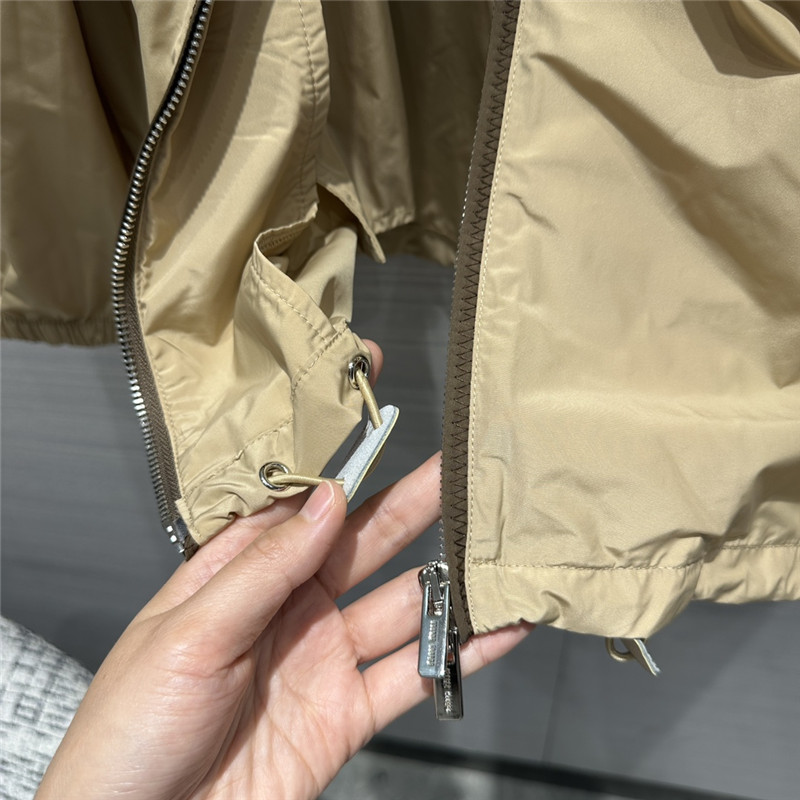 Miu Miu Logo Embroidered Technical Jacket