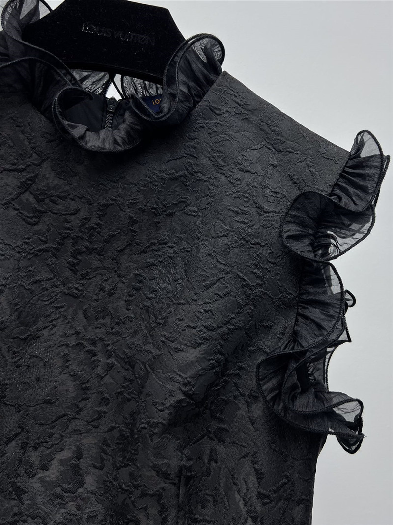 l0vis Vvtt0n lv ruffled jacquard dress replica clothing