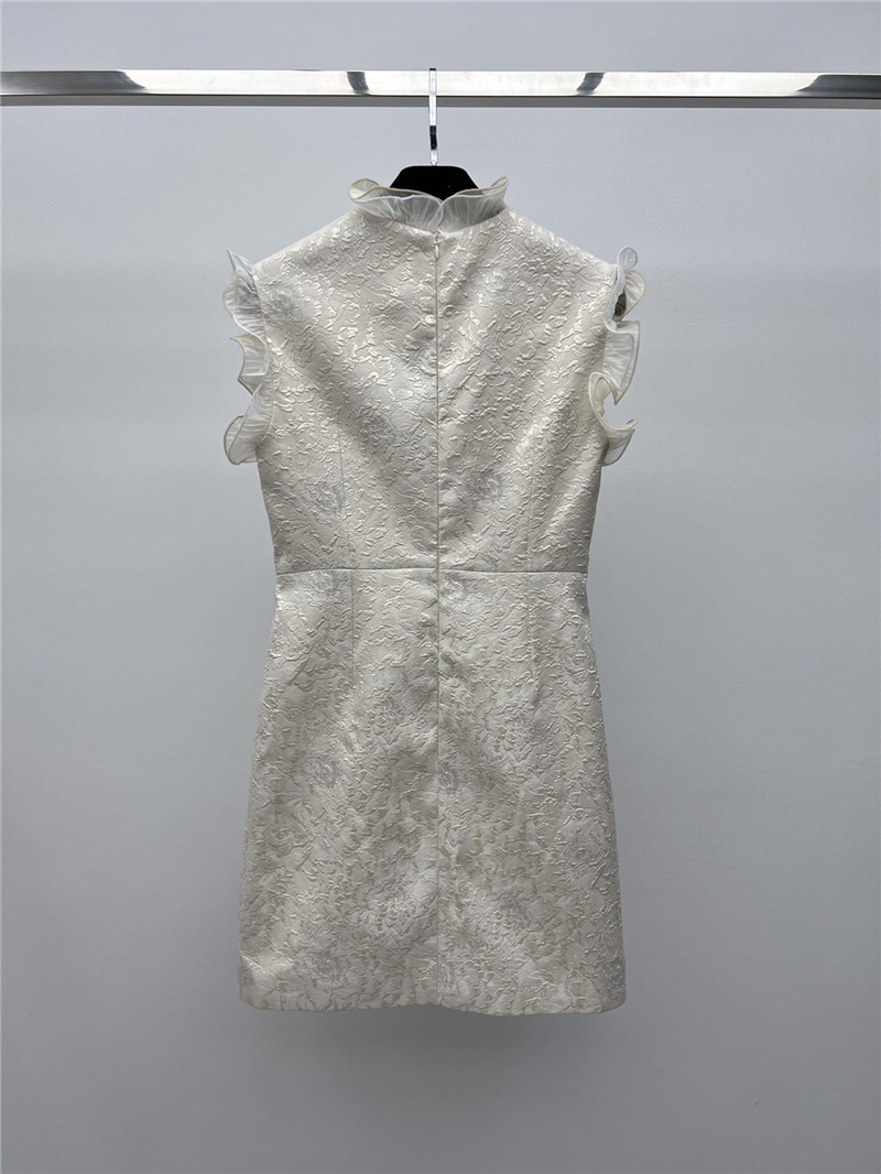 l0vis Vvtt0n lv ruffled jacquard dress replica clothing