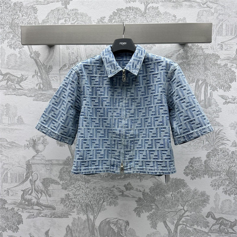 F**di jacquard denim jacket replica clothing sites