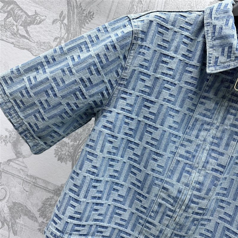 F**di jacquard denim jacket replica clothing sites