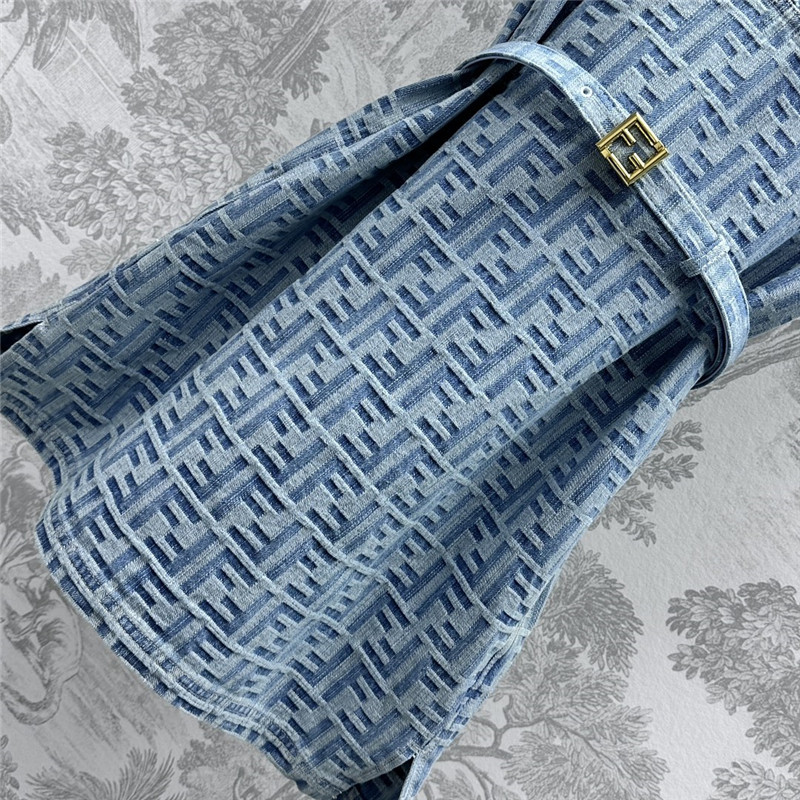 F**di jacquard denim belt dress replicas clothes