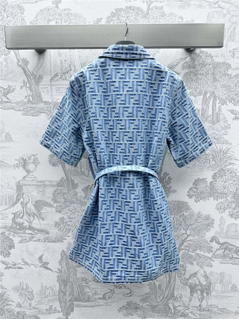 F**di jacquard denim belt dress replicas clothes
